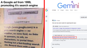 1999 Google: ‘No Ads, No Distractions’ – Gemini’s Mirror Moment